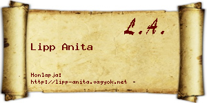 Lipp Anita névjegykártya